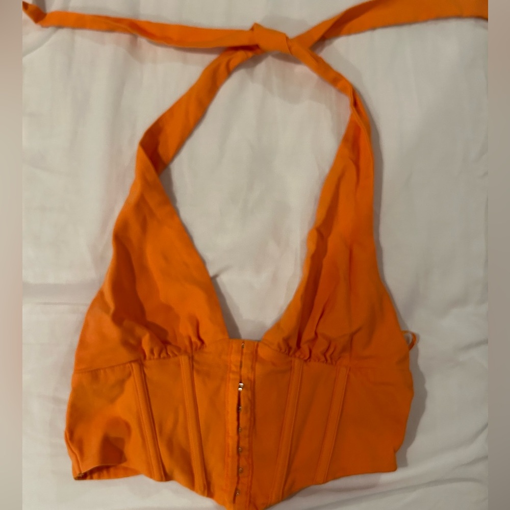 Princess polly orange halter top